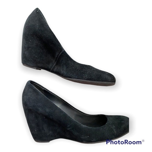 Black heel Swede shoes size 8 JustFab - Picture 2 of 6
